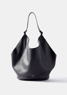 Khaite - Lotus Medium Leather Tote Bag - Womens - Black