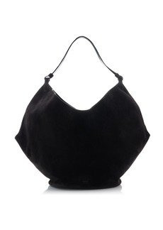 Khaite - Lotus Medium Suede Bag - Black - OS - Moda Operandi