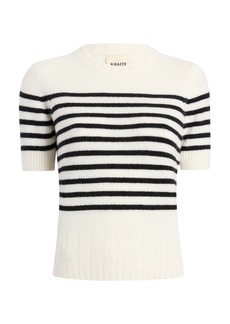 Khaite - Luphia Knit Cashmere Top - Black/white - S - Moda Operandi