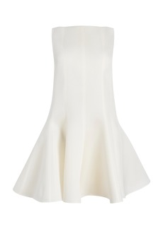 Khaite - Mags Flared Silk Organza Mini Dress - White - US 10 - Moda Operandi