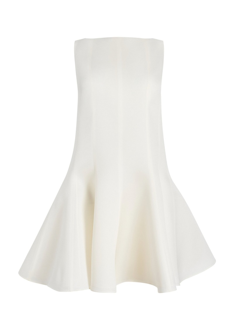 Khaite - Mags Flared Silk Organza Mini Dress - White - US 6 - Moda Operandi