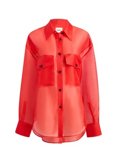 Khaite - Mahmet Silk Shirt - Red - S - Moda Operandi