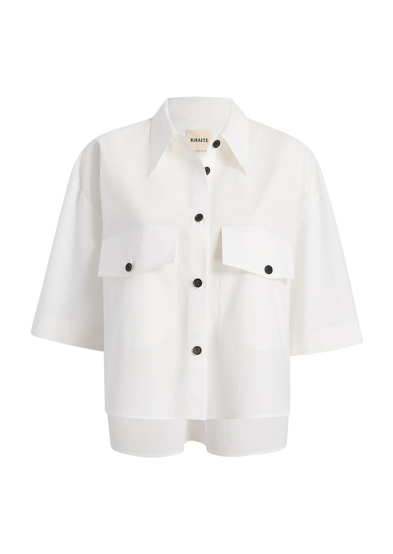Khaite - Mahsha Oversized Cotton Shirt - White - M - Moda Operandi