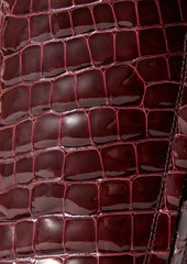 Khaite - Marfa croc-effect patent-leather over-the-knee boots - Burgundy - EU 36