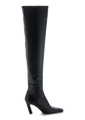Khaite - Marfa Over-The-Knee Leather Boots - Ivory - IT 40 - Moda Operandi