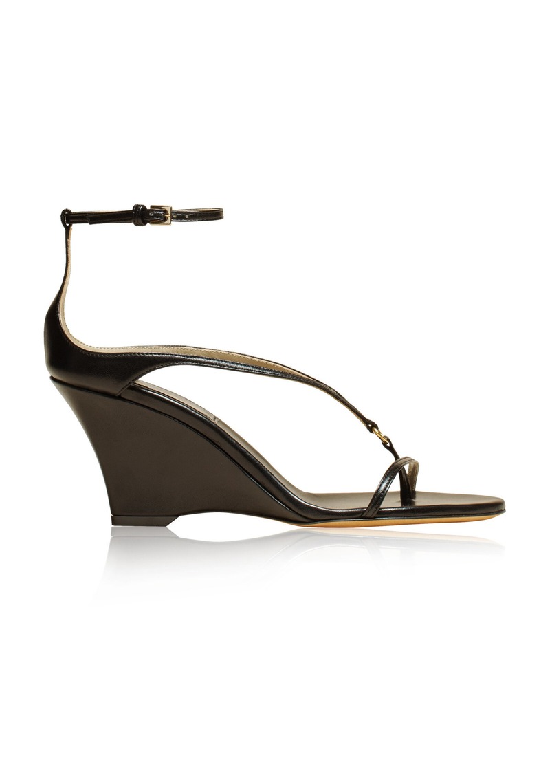 Khaite - Marion Leather Sandals - Black - IT 40 - Moda Operandi