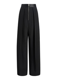 Khaite - Marnie Zip-Front Pants - Black - US 2 - Moda Operandi