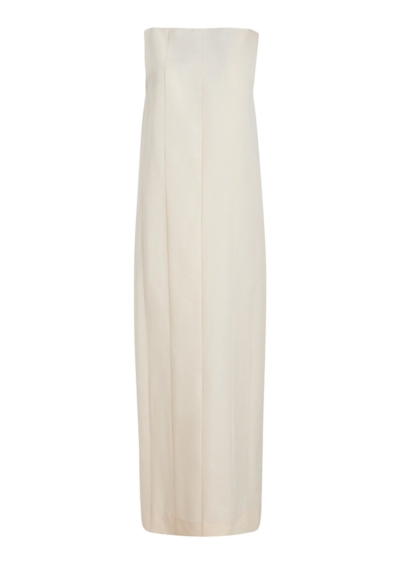 Khaite - Martay Sleeveless Cotton Maxi Dress - White - US 4 - Moda Operandi