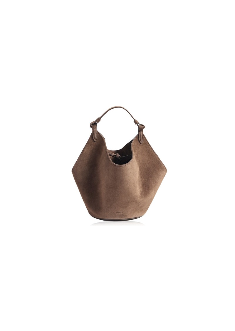 Khaite - Mini Lotus Suede Tote Bag - Brown - OS - Moda Operandi