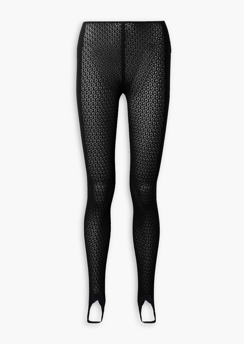 Khaite - Nepala crochet-knit stirrup leggings - Black - M