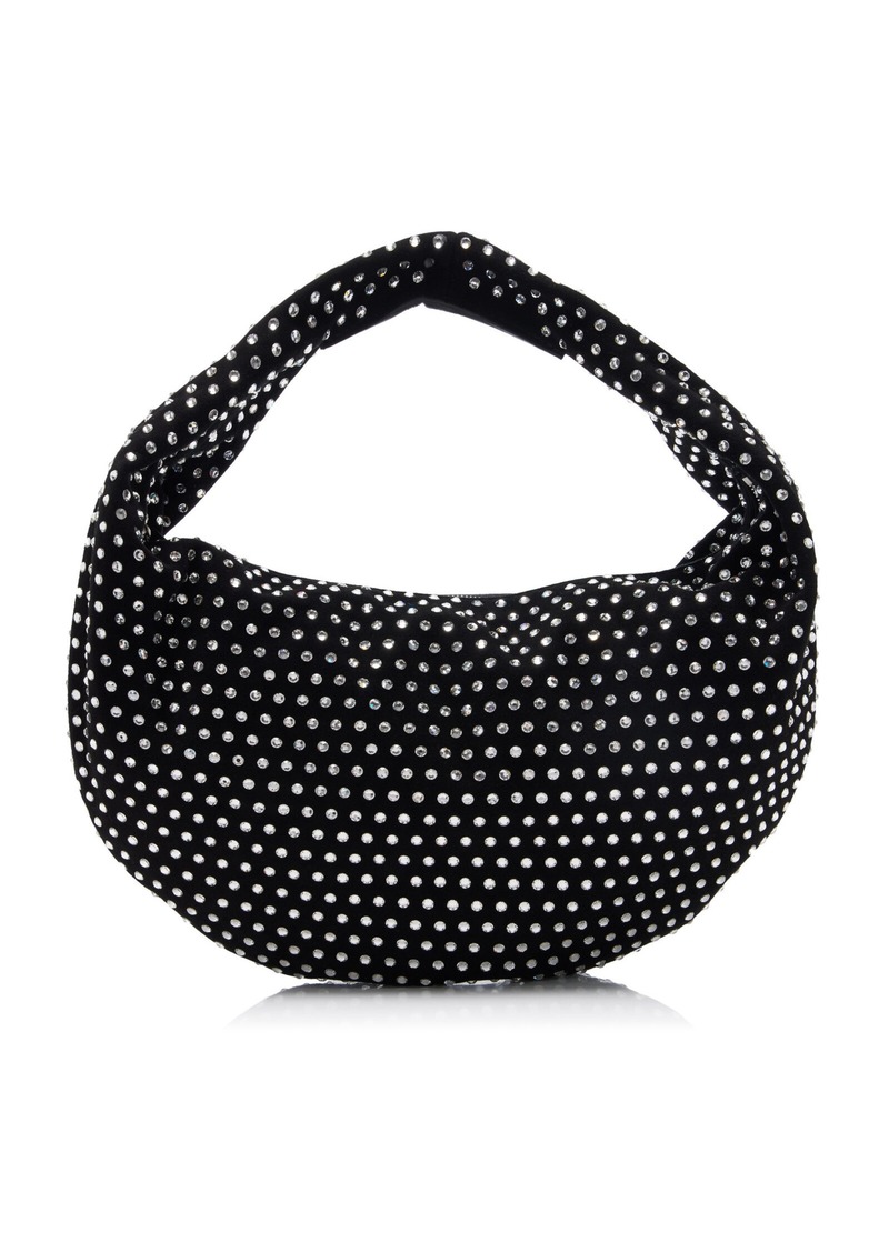 Khaite - Olivia Crystal-Embellished Leather Hobo Bag - Silver - OS - Moda Operandi