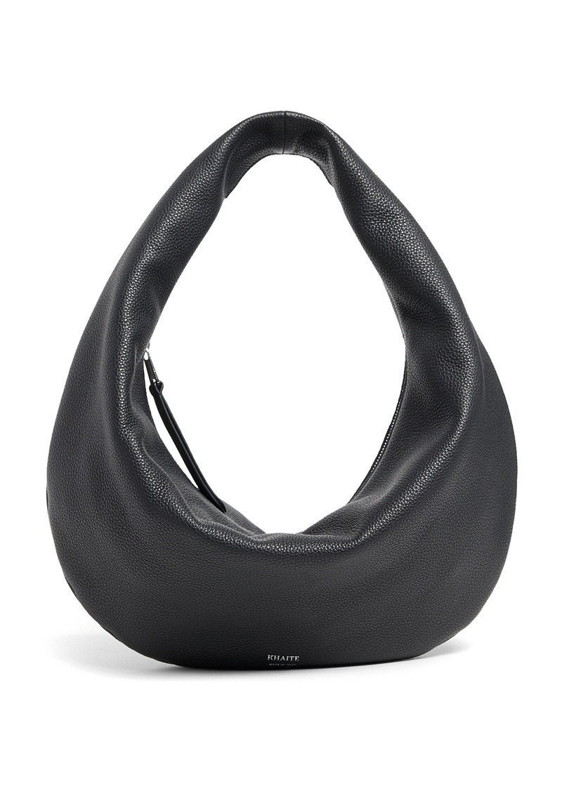 Khaite - Olivia Medium Leather Hobo Bag - Black - OS - Moda Operandi