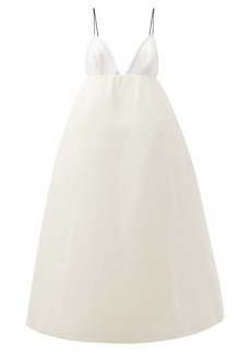 Khaite - Oma Faille A-line Dress - Womens - Cream