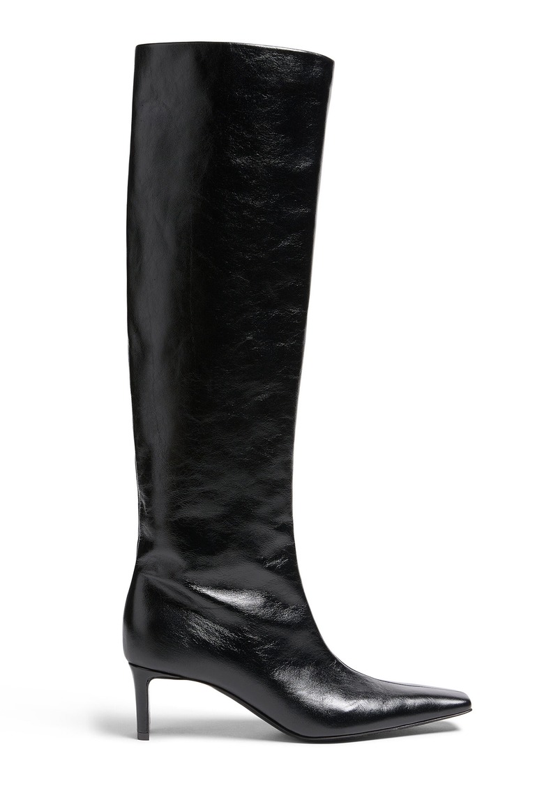 Khaite - Ona Leather Knee Boots - Black - IT 36 - Moda Operandi