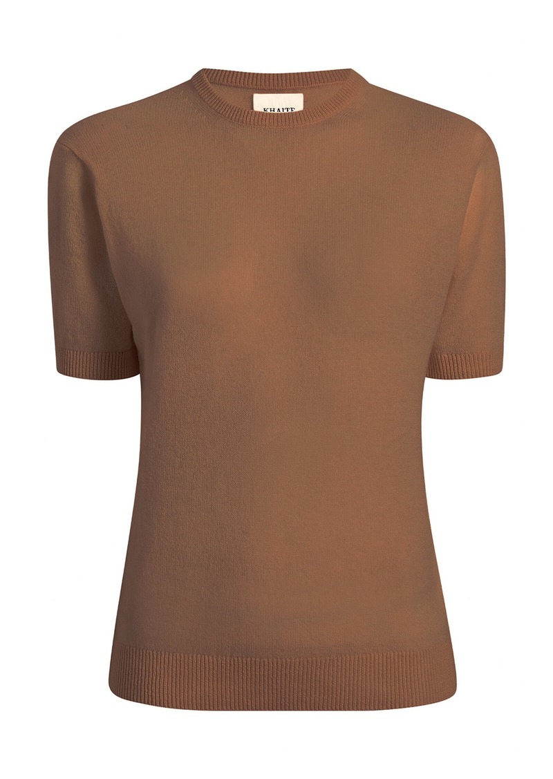 Khaite - Pierre Knit Cashmere Top - Neutral - M - Moda Operandi