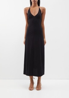 Khaite - Raysha Halterneck Jersey Dress - Womens - Black - L