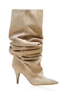 Khaite - River Suede Knee Boots - Nude - IT 36.5 - Moda Operandi