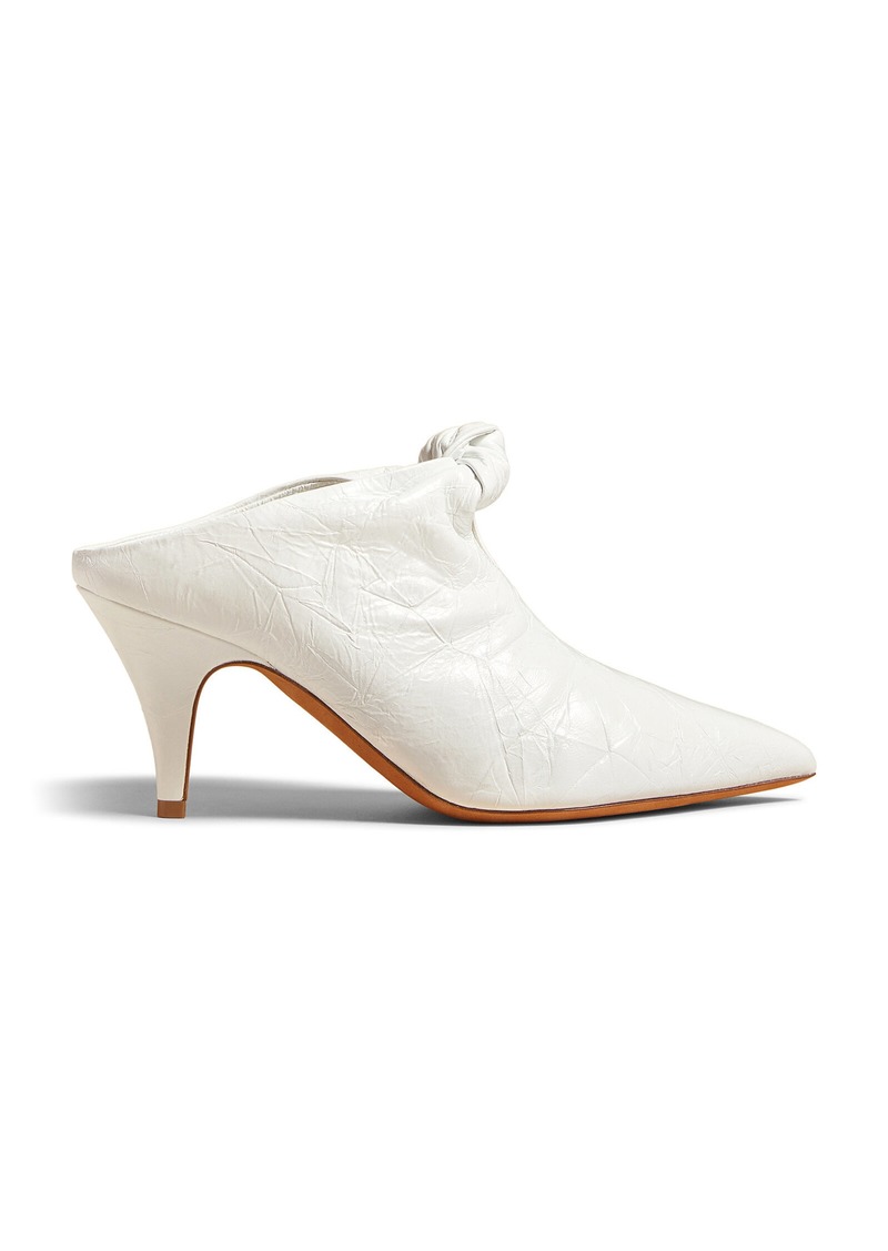 Khaite - Rowan Knotted Leather Mules - White - IT 36 - Moda Operandi