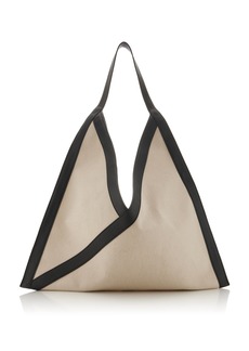 Khaite - Sara Cotton & Leather Tote Bag  - Neutral - OS - Moda Operandi