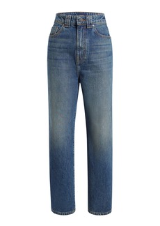 Khaite - Shalbi Rigid High-Rise Straight-Leg Jeans - Medium Wash - 32 - Moda Operandi