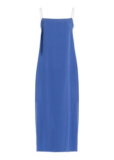 Khaite - Sicily Silk Midi Dress - Blue - US 4 - Moda Operandi