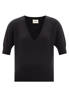 Khaite - Sierra V-neck Cashmere-blend Sweater - Womens - Black