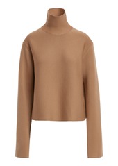 Khaite - Sree Wool-Blend Turtleneck Top - Brown - S - Moda Operandi