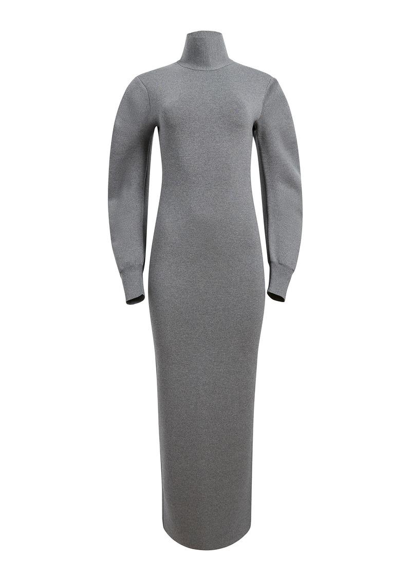 Khaite - Storm Turtleneck Merino-Blend Maxi Dress - Grey - XS - Moda Operandi