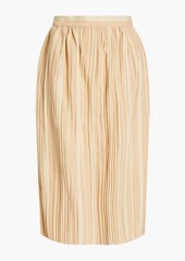 Khaite - Sylvia pleated jacquard midi skirt - Neutral - US 8