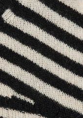 Khaite - Umbra striped cashmere bra top - Black - XS
