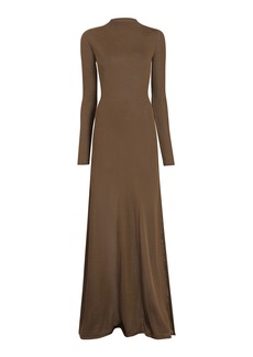 Khaite - Valera Knit Maxi Dress - Brown - S - Moda Operandi