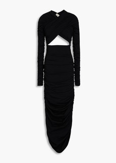 Khaite - Vienna cutout ruched jersey maxi dress - Black - M