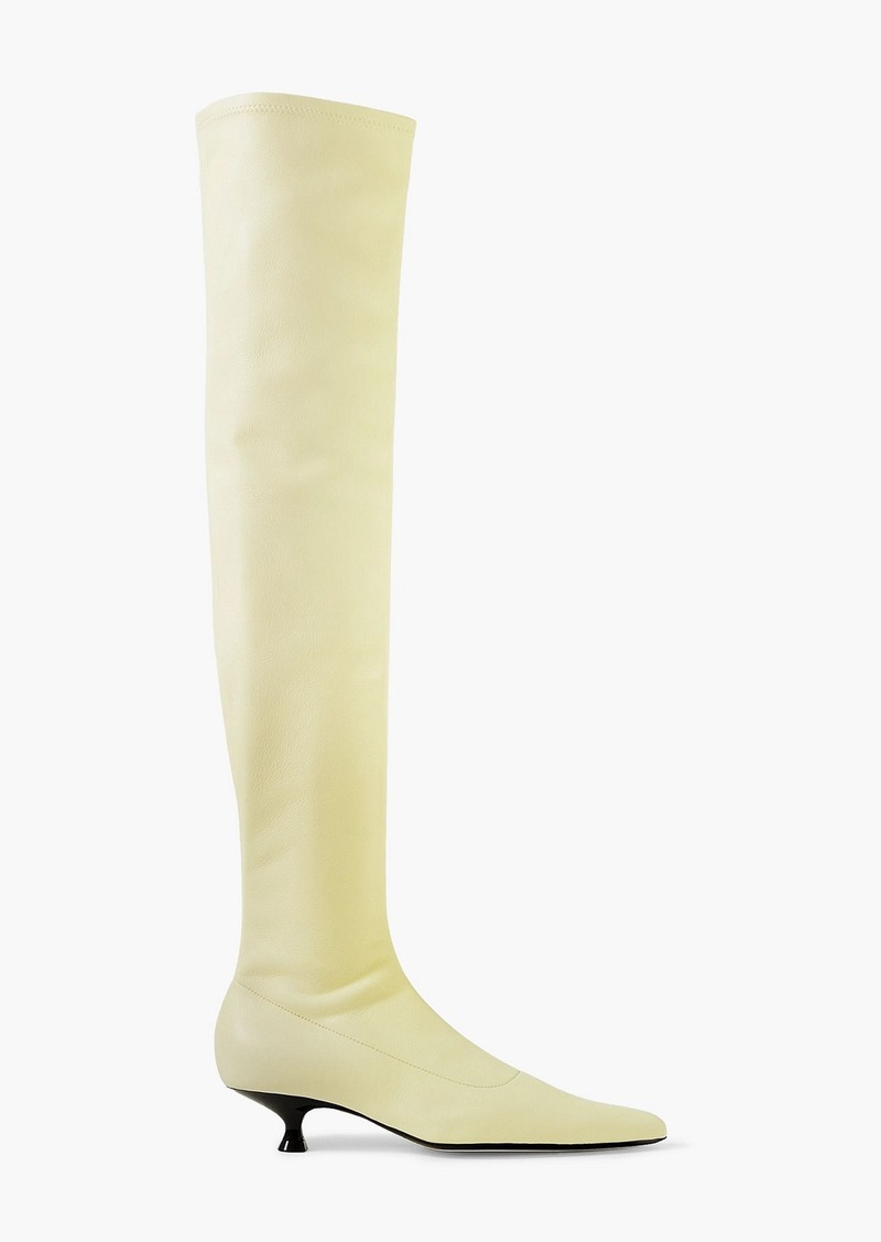 Khaite - Volos leather over-the-knee boots - Yellow - EU 38