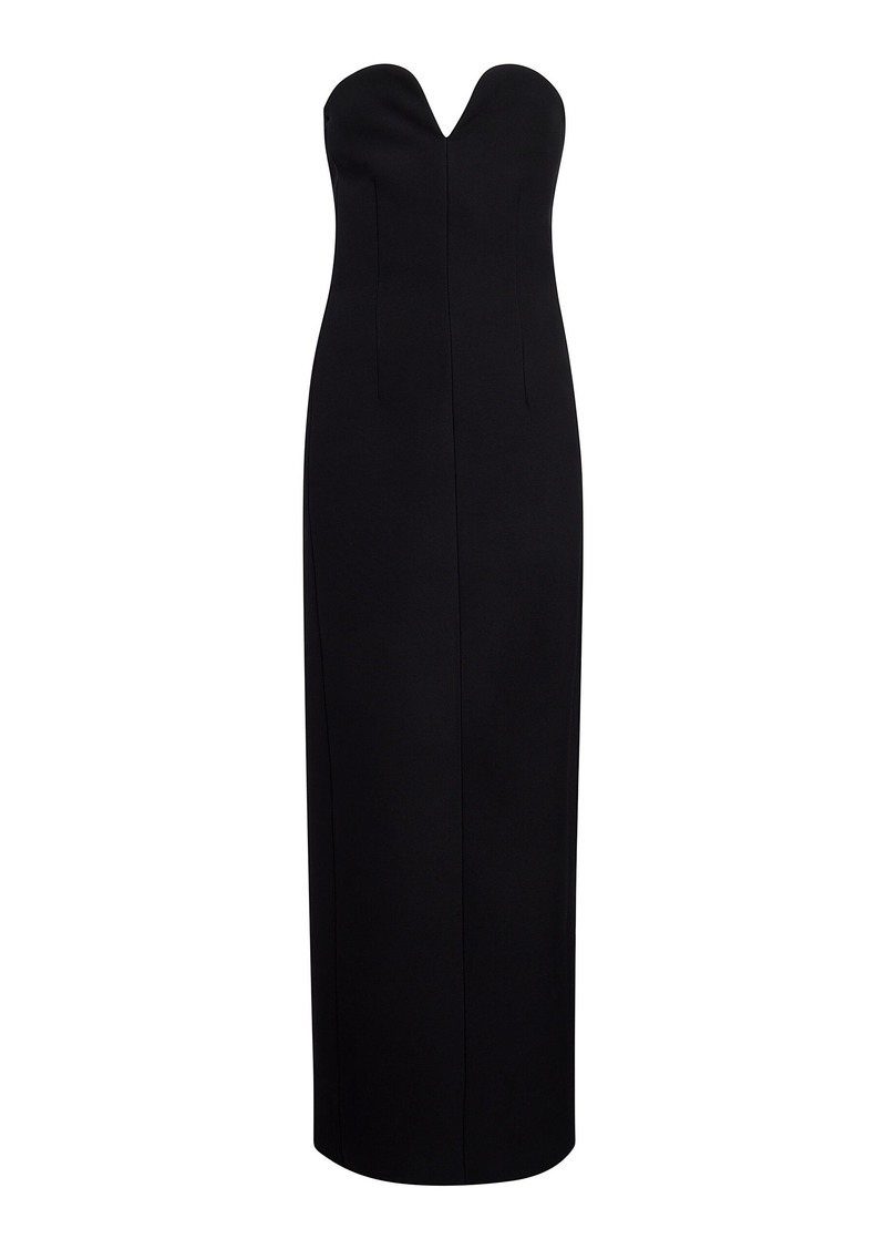 Khaite - Yao Strapless Crepe Maxi Dress - Black - US 0 - Moda Operandi