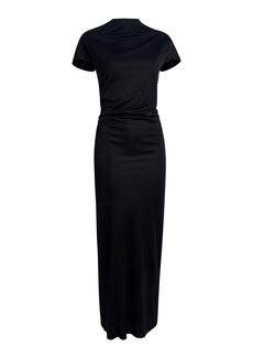 Khaite - Yenza Draped Jersey Maxi Dress - Black - L - Moda Operandi