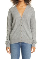 Khaite Amelia Button Front Cashmere Cardigan in Warm Grey at Nordstrom