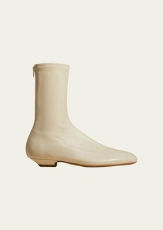 Khaite Apollo Leather Zip Ankle Boots
