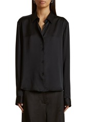 Khaite Argo Button-Up Silk Shirt