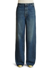 Khaite Bacall Nonstretch Denim Wide Leg Jeans