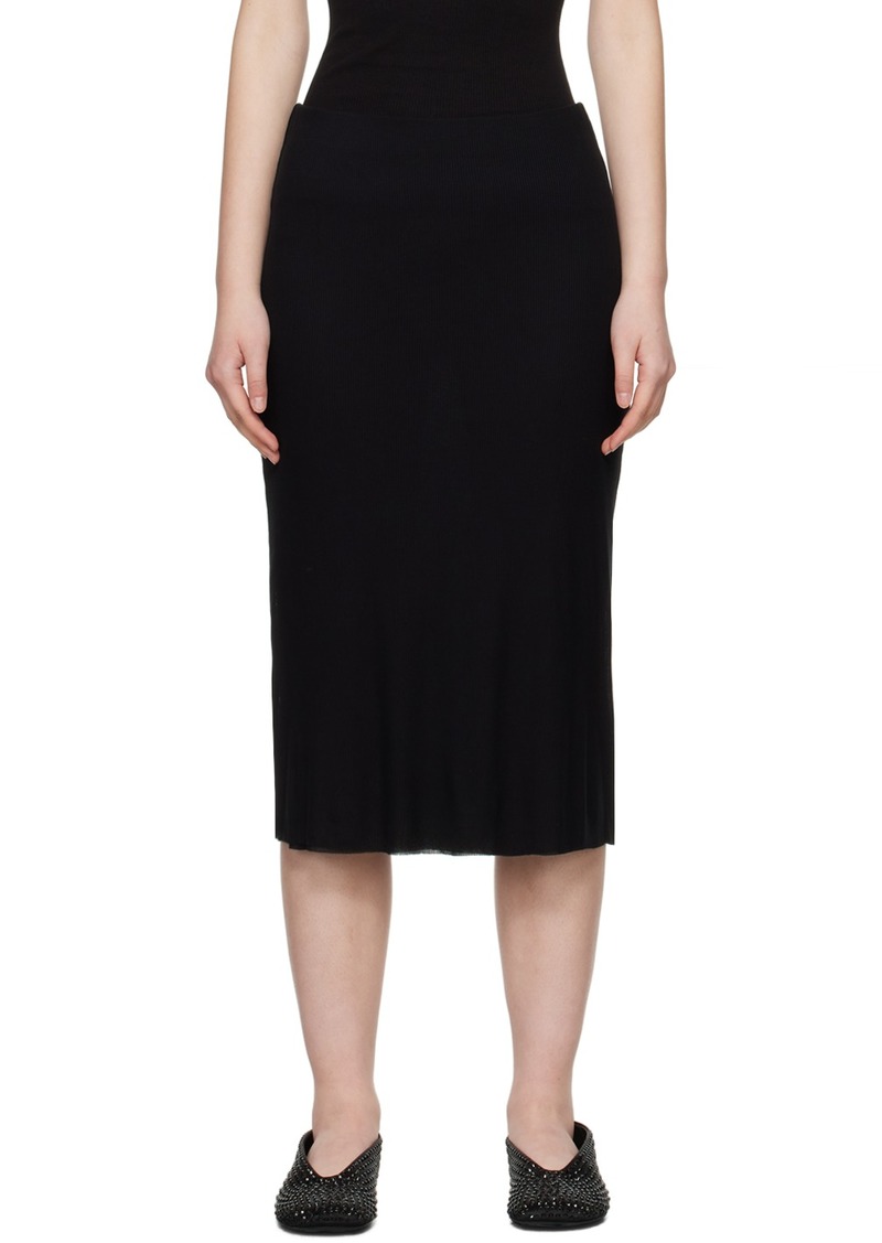 KHAITE Black 'The Leema' Midi Skirt