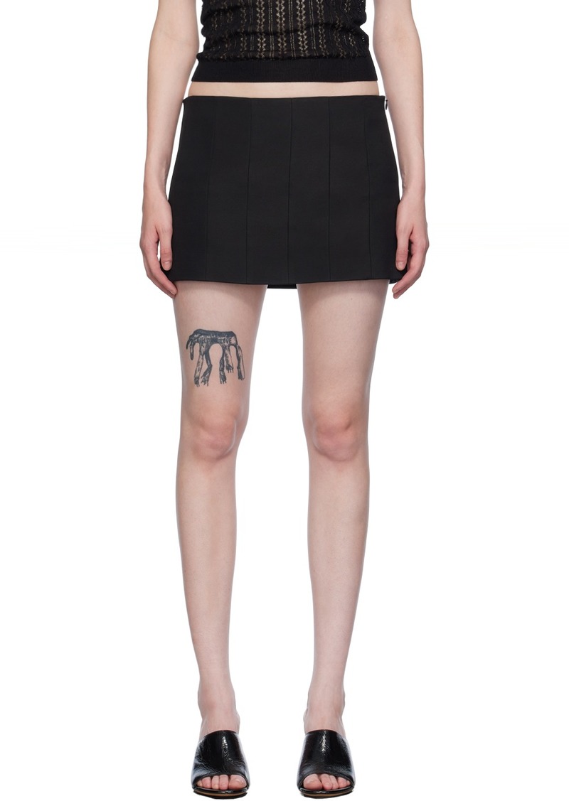 KHAITE Black 'The Meelar' Miniskirt