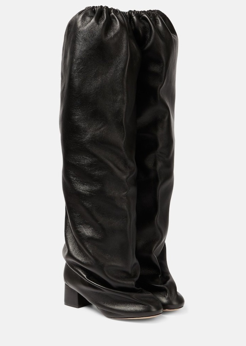 Khaite Bowe leather over-the-knee boots