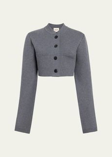 Khaite Ello Cropped Wool-Blend Jacket