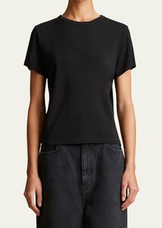 Khaite Emmylou Short-Sleeve Cotton T-Shirt