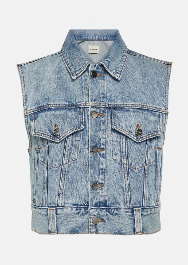 Khaite Lizzo cropped denim vest