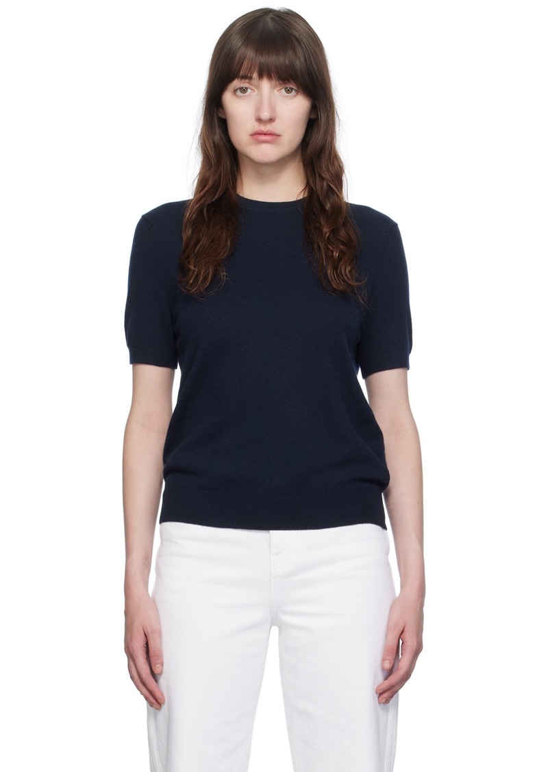 KHAITE Navy 'The Pierre' Sweater