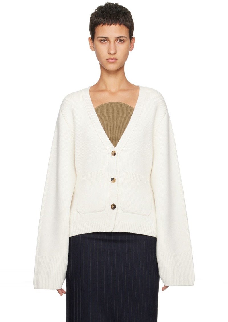 KHAITE Off-White 'The Scarlet' Cardigan