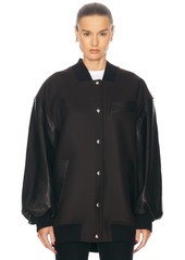 KHAITE Spencer Leather Combo Jacket