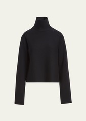 Khaite Sree Turtleneck Long-Sleeve Wool Knit Top