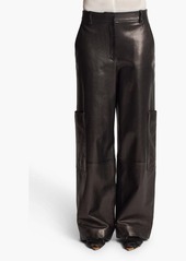 Khaite The Caiton Wide Leg Leather Cargo Pants